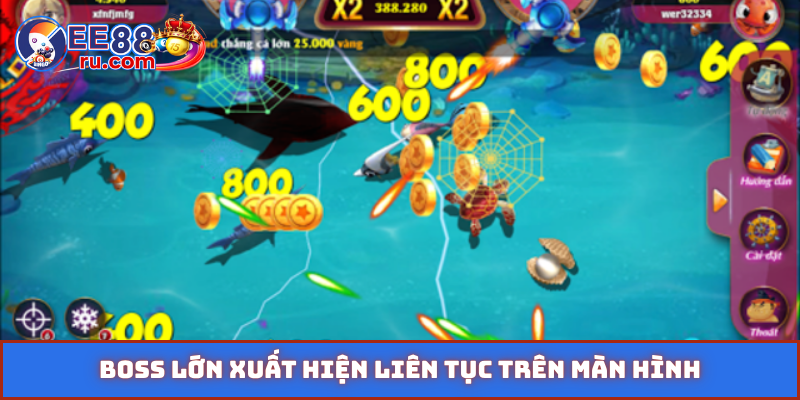Boss lớn xuất hiện liên tục trên màn hình