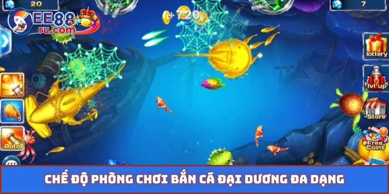 Chế độ phòng chơi bắn cá đại dương đa dạng