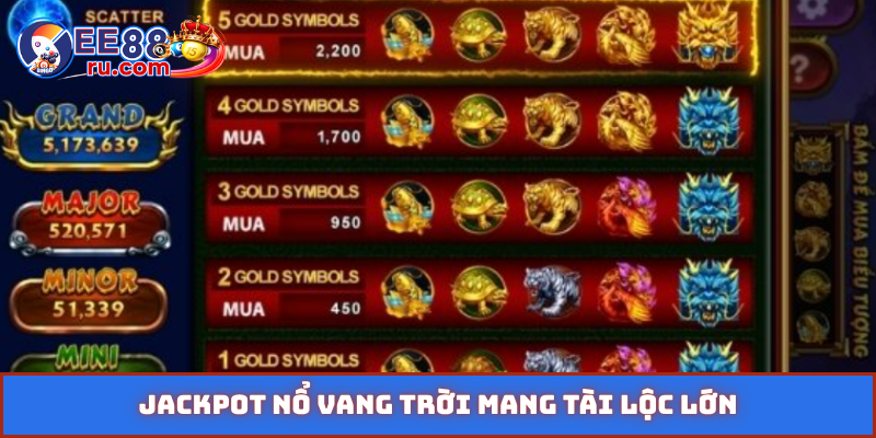 Jackpot nổ vang trời mang tài lộc lớn