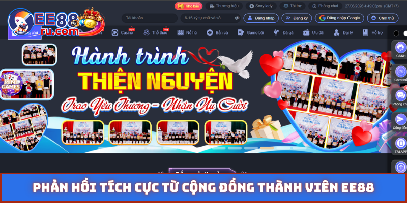 Phản hồi tích cực từ cộng đồng thành viên EE88