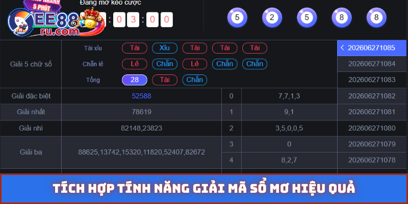 Tích hợp tính năng giải mã sổ mơ hiệu quả